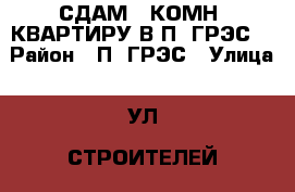 СДАМ 1-КОМН. КВАРТИРУ В П. ГРЭС  › Район ­ П. ГРЭС › Улица ­ УЛ. СТРОИТЕЛЕЙ › Дом ­ 16 › Этажность дома ­ 4 › Цена ­ 7 000 - Челябинская обл., Троицк г. Недвижимость » Квартиры аренда   